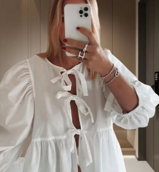 Helene – Blouse Nouée Fluide