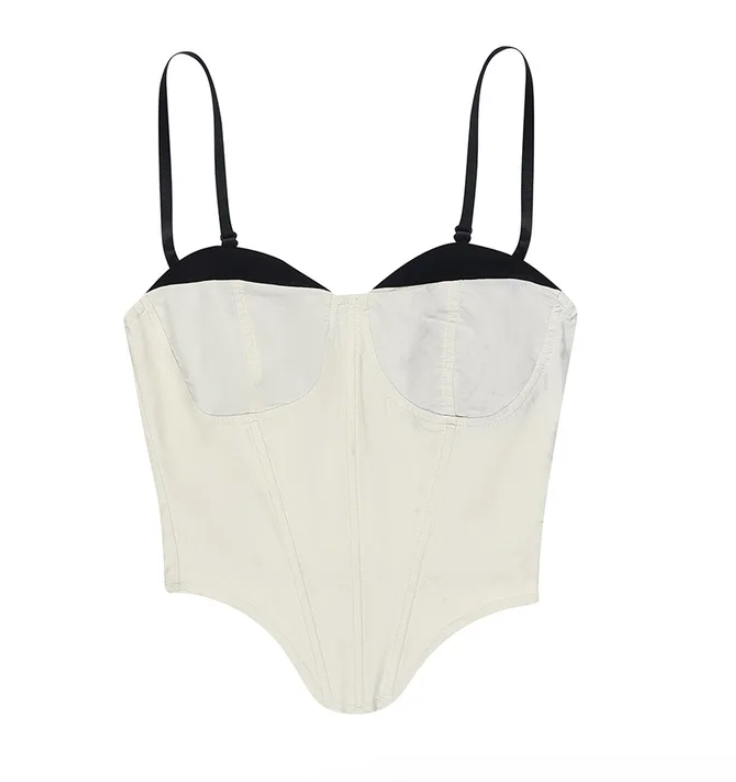 Manon – Corset Bicolore à Bretelles