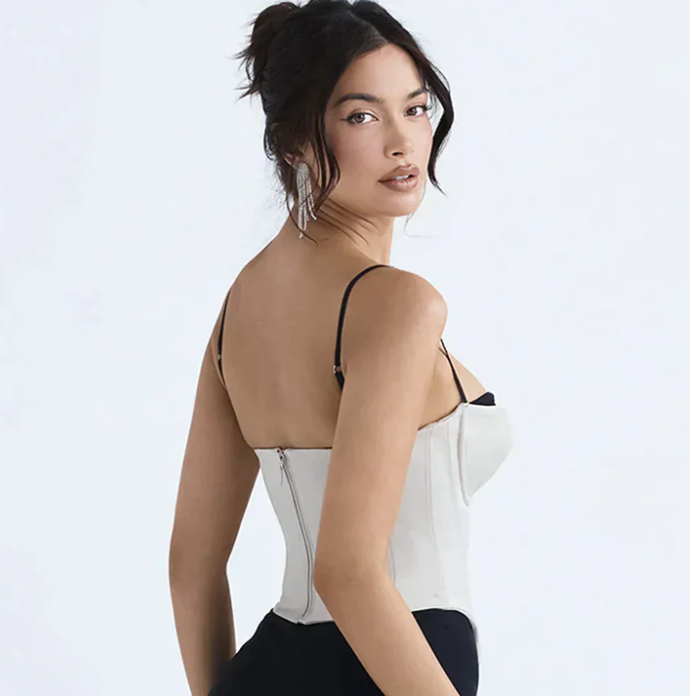 Manon – Corset Bicolore à Bretelles