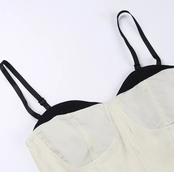 Manon – Corset Bicolore à Bretelles