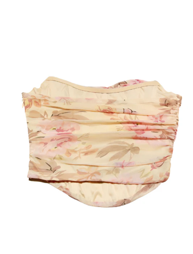 Aurélia – Robe Longue Fleurie Drapée