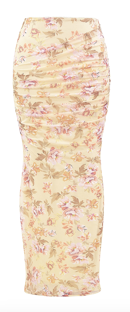 Aurélia – Robe Longue Fleurie Drapée