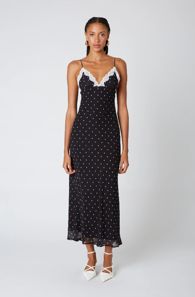 Juliette – Robe Nuisette à Pois