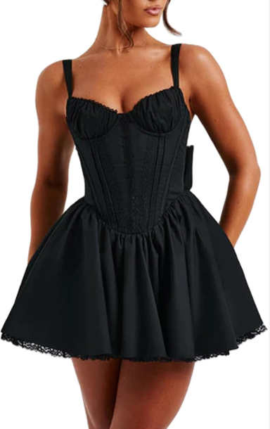 Léonie - Robe Mini Blanche à Bretelles