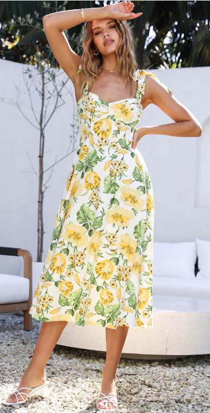 Livia – Robe Longue à Imprimé Floral