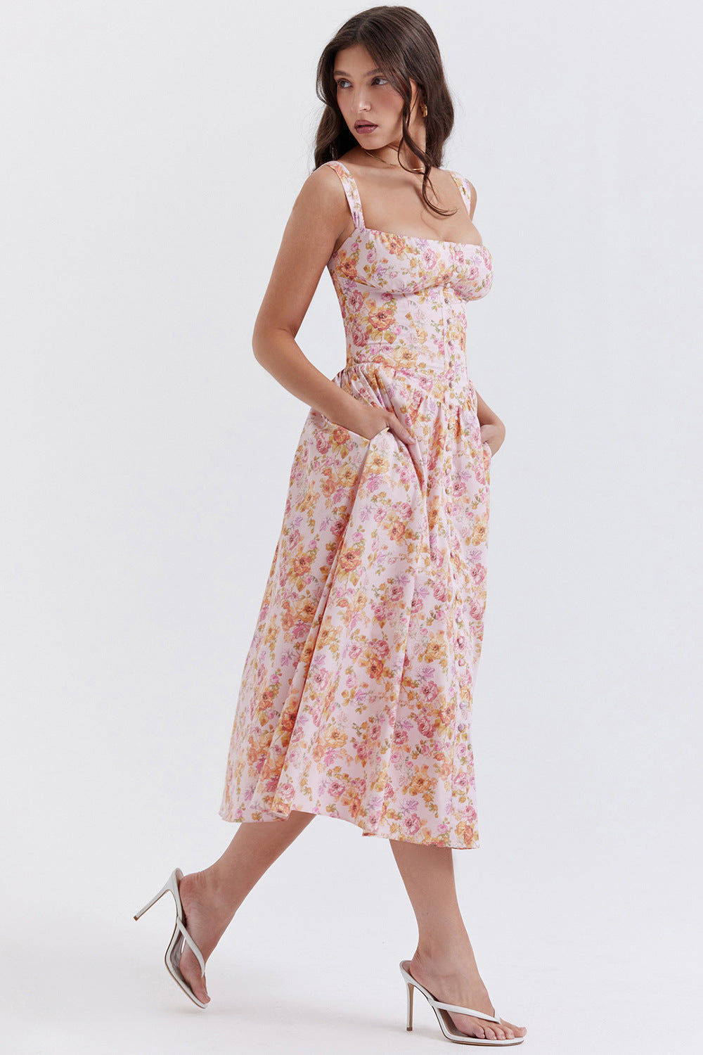 Clara – Robe Vintage à Imprimé Floral