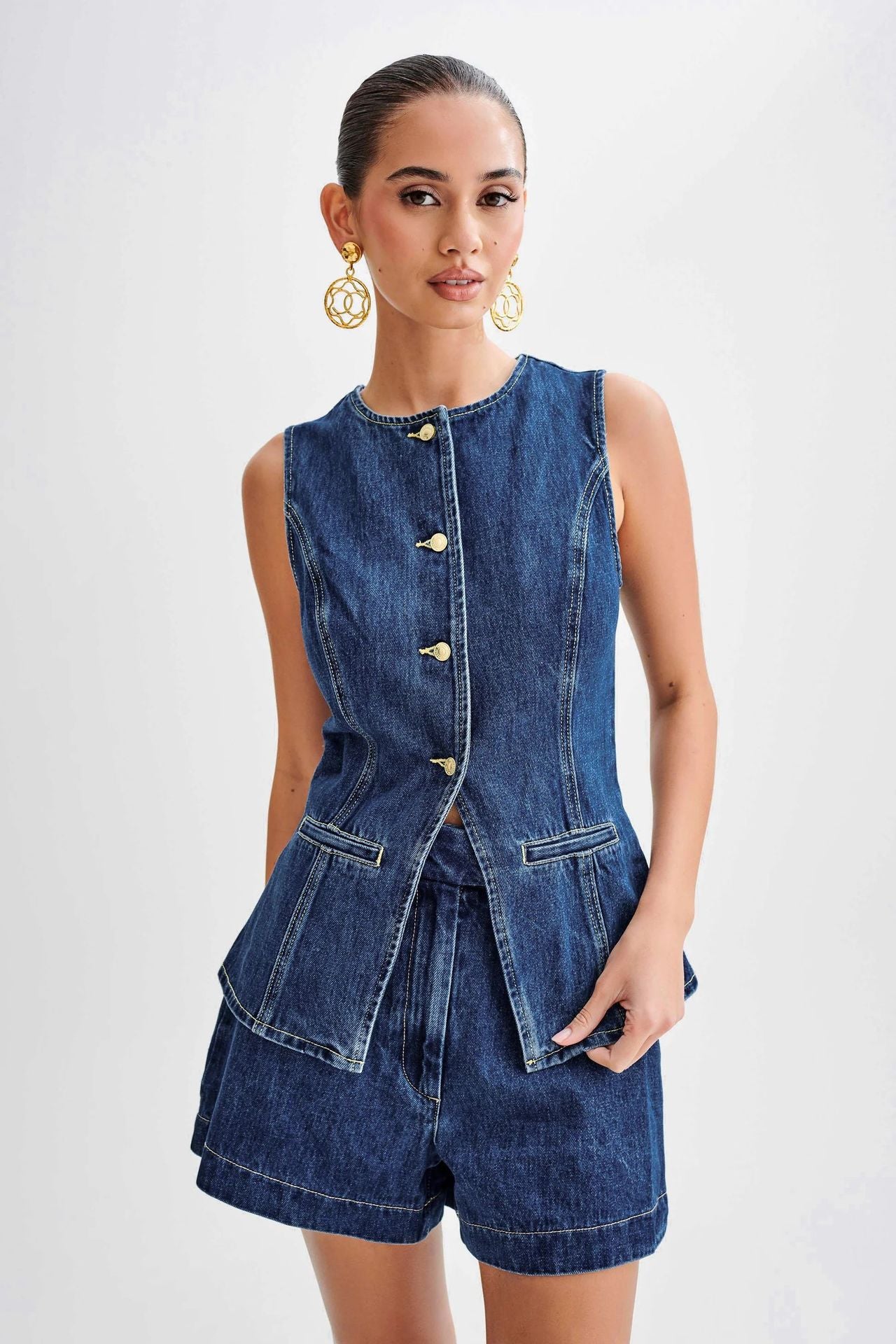 Inès – Ensemble Denim Cintré