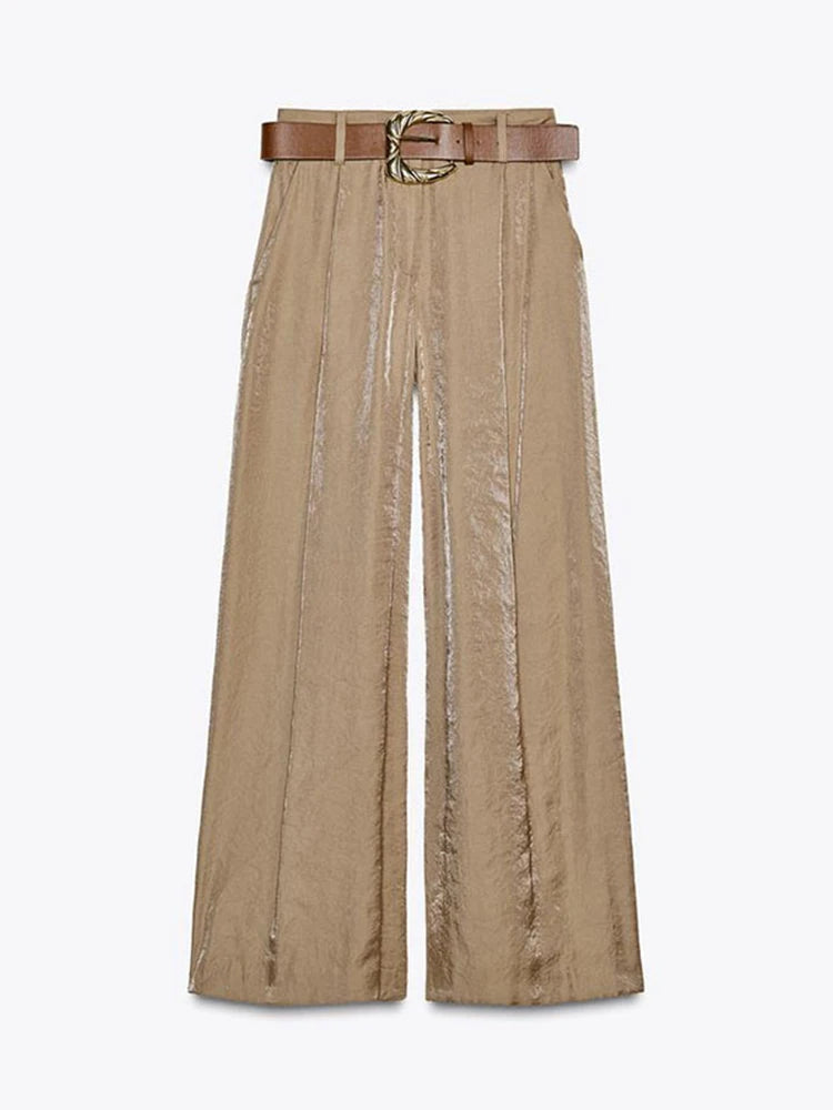 Sacha – Pantalon Fluide Satiné