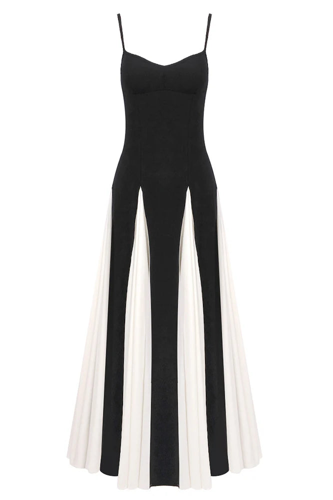 Véra – Robe Longue Bicolore Fluide