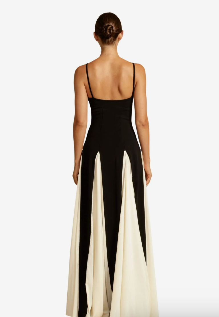 Véra – Robe Longue Bicolore Fluide