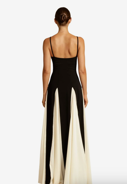 Véra – Robe Longue Bicolore Fluide