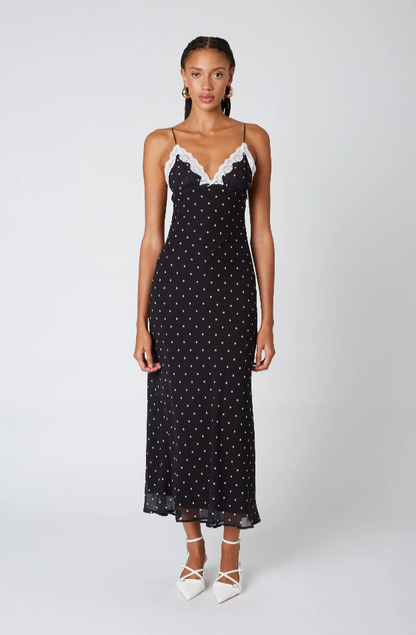 Juliette – Robe Nuisette à Pois