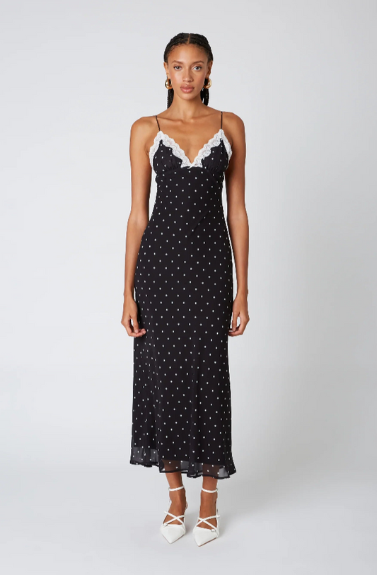 Juliette – Robe Nuisette à Pois