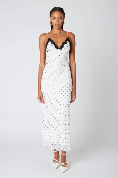 Juliette – Robe Nuisette à Pois
