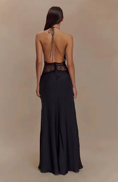 Andrea – Robe Longue à Détail Dentelle