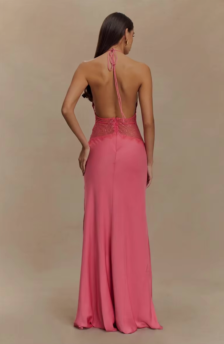 Andrea – Robe Longue à Détail Dentelle
