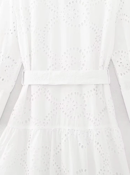 Caroline – Robe Longue Brodée