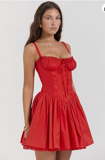 Léonie - Robe Mini Blanche à Bretelles