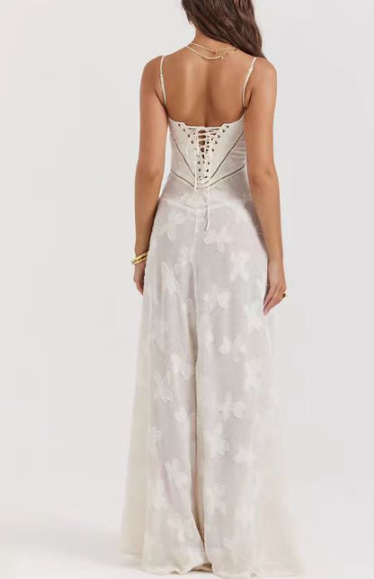 Élise – Robe longue brodée