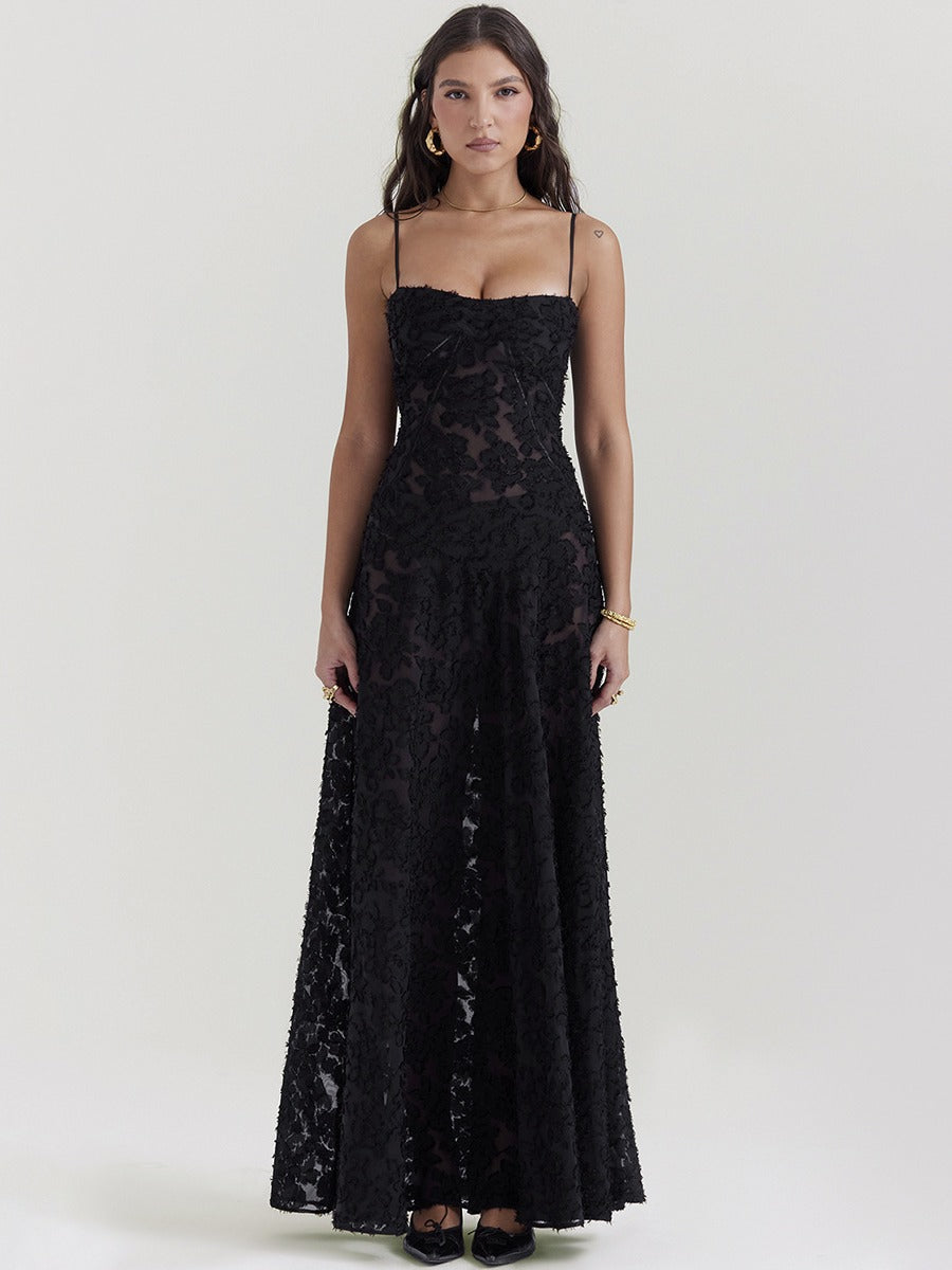 Élise – Robe longue brodée