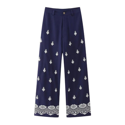 Iris – Pantalon Brodé Bohème