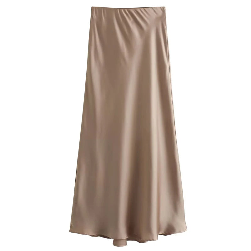 Alma – Jupe Midi Satinée