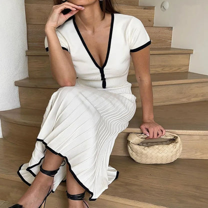 Élise – Ensemble Côtelé Blanc