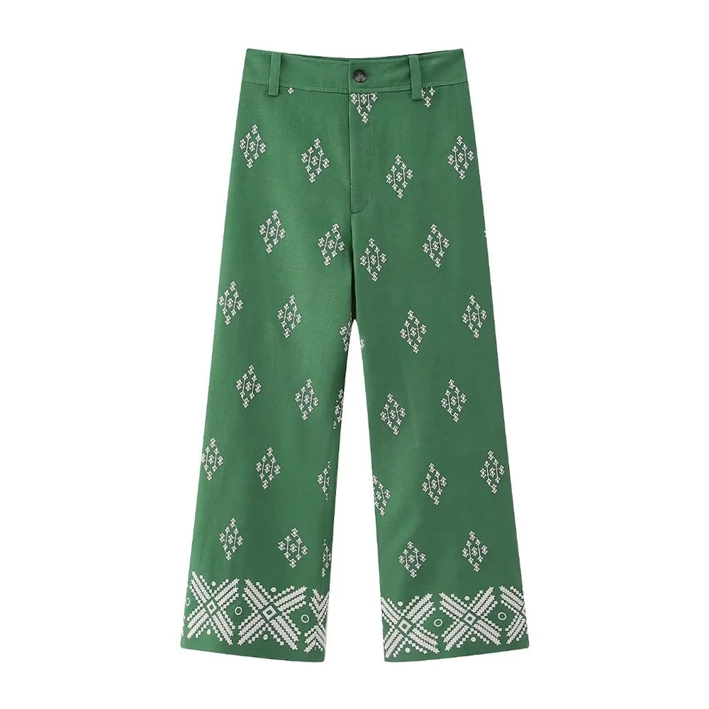 Iris – Pantalon Brodé Bohème
