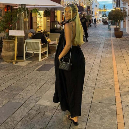 Inès – Robe chemise noire