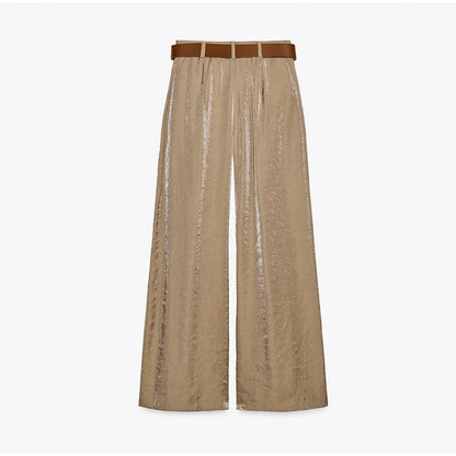 Sacha – Pantalon Fluide Satiné