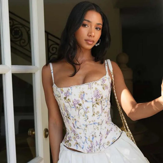 Violette – Corset fleuri, coquette et féminine