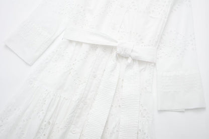 Caroline – Robe Longue Brodée